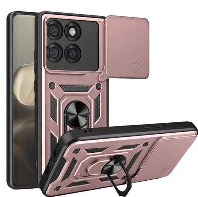 Produktbild von Outdoor Panzer Hülle für Motorola Edge 60 Pro Handyhülle mit Kameraschutz Ringhalter Rosegold