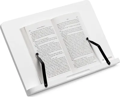 Produktbild von Navaris Buchständer kompatibel mit iPad Ständer - 34x24cm Buchhalter Buchstütze aus Bambus - Stand Halter für Buch - für Küche Schreibtisch