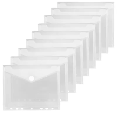 Image de Pochettes de classement A5, format 22,6 x 18 cm, transparentes, en PP, lot de 10