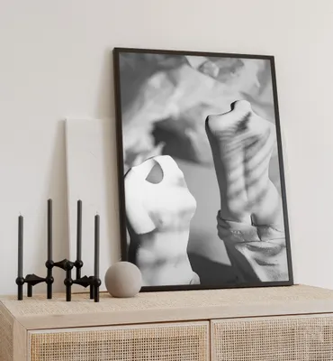 Produktbild von Poster Handgemachte Figur farblos, groesse_poster:70x100 cm, groesse_rahmen:birke 70x100 cm