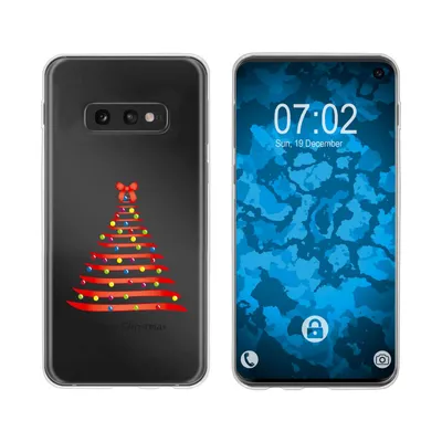 Produktbild von PhoneNatic Case kompatibel mit Samsung Galaxy S10e Silikon-Hülle X Mas Weihnachten Weihnachtsbaum M1