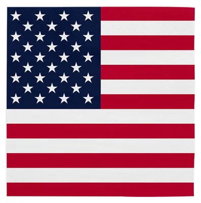 Produktbild von 20 3-lagige Servietten 33 x 33 cm - USA