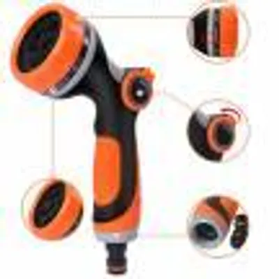Produktbild von Gartenbrause 3/4 Zoll mit 8 Sprühmodi verstellbare Spritzpistole Robust & Ergonomisch, Gartensprinkler, Sprühdüse und einstellbarer Wasserdurchfluss,