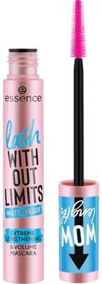 Produktbild von Essence WITHOUT LIMITS WATERPROOF MASCARA, Schwarz, Verlängerung, Volumengebend, Frauen, Paraben, 1 Stück(e)