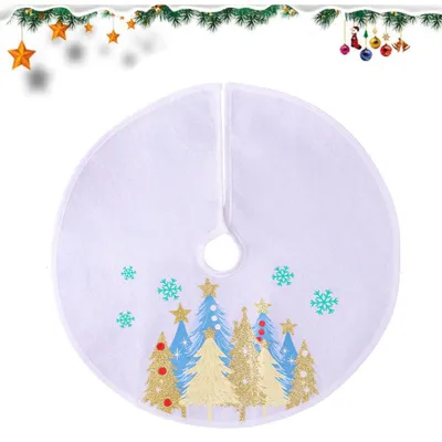 Produktbild von 42,5 cm Weihnachtsbaumdecke - Plüsch Weihnachtsbaumteppich - Weihnachtsbaumunterlage - Baumdecke - Weihnachtsbaumständer-Abdeckung - Schneematte
