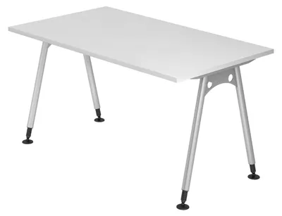 Produktbild von bümö Schreibtisch Serie-A - Nachbildung: Weiß, Größe: 140 x 80 cm