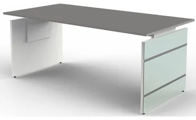 Produktbild von Schreibtisch Lugano Glas BxT 180x80cm grafit