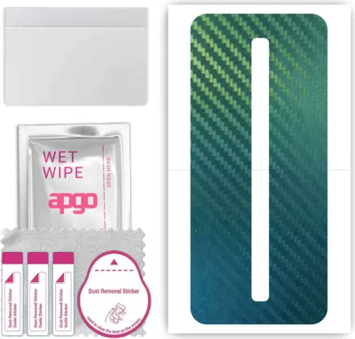 Produktbild von apgo Rückseite Schutzfolie, Skin, kompatibel mit Nubia Red Magic 6S Pro, Hinten Displayschutzfolie aus Vinylfolie, kratzfest, einfache Montage - Kohlenstoff-Chamäleon CAKA1