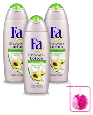 Zdjęcie produktu dla 3 opakowania kremowego żelu pod prysznic z awokado - 250 ml - zestaw ekonomiczny - 3 sztuki