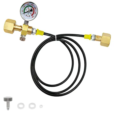 Zdjęcie produktu dla Adapter CO2 Wąż wysokociśnieniowy z manometrem 1,5 m