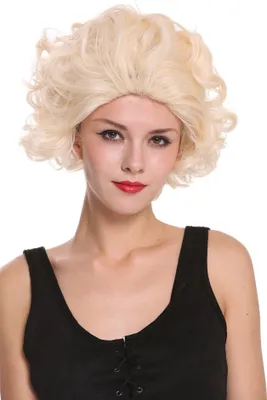 Produktbild von WIG ME UP Perücke Locken Lichtblond Voluminös Kurz 3840-88