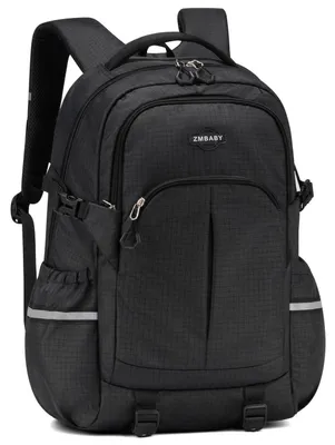 Immagine prodotto di Zaino per ragazzi, 15.6", con scomparto per laptop, traspirante, leggero, nero, 24L