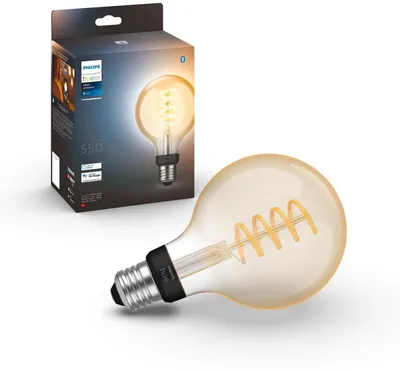 Immagine prodotto di Philips Hue White Ambiance. E27 Filament G93 Globe Smart LED Bulb. Bluetooth. Works with Alexa. Google Home and Homekit