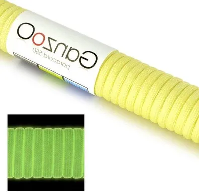Image de Corde en nylon paracord 550 fluorescente - Pour bracelet, ceinture, collier - 30 mètres - Jaune