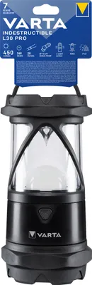Obrázek produktu pro Varta INDESTRUCTIBLE L30 PRO, Ruční svítilna, Černá, Průhledná, 4 m, IP67, LED, 450 lm