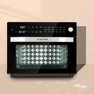 Produktbild von Klarstein Vigor Air Heißluftfritteuse XXL, Airfryer mit 1800 W, Heissluftfriteuse 30 Liter, 18 Programme, Ober- und Unterhitze, schwarz