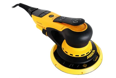Produktbild von MIRKA Elektro-Exzenter Zentralabsaugung DEROS680CV Ø 150 mm 48-Loch 8,0 mm Hub, 5/16“ Gewinde, inkl. PolyurethanTeller medium und Schutzauflage (1 St)