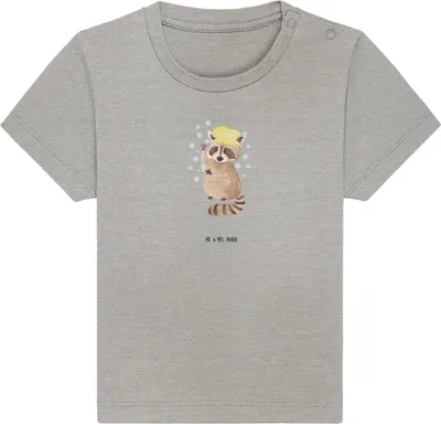 Produktbild von Mr. & Mrs. Panda  T-Shirt Waschbär 12. - 18. Monat - Heather Grey - Geschenk, Lustige Sprüche, Baby Shirt, Tagträumen, Baumwollshirt, Plan, Babyshirt, Kinder Oberteil