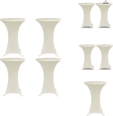 Produktbild von vidaXL Stehtischhussen 4 Stk. Ø 80 cm Creme Stretch -  Hussen