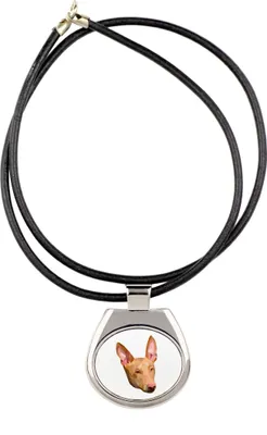 Image de Chien du Pharaon, Pharaoh Hound, Kelb tal-Fenek - Collier avec une photo et une inscription géométrique de la marque Art-Dog