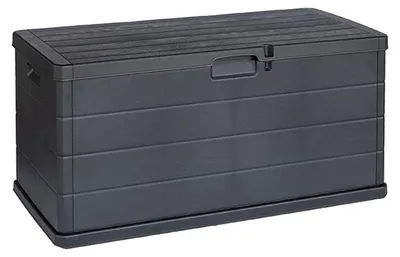 Produktbild von XL Auflagenbox Sitzbank 2 Personen Kunststoff  Anthrazit 340L