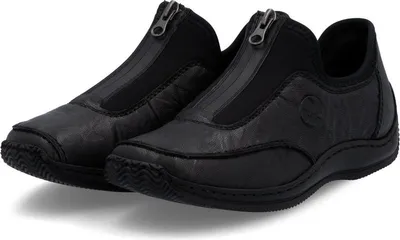 Produktbild von Rieker Damen Echtleder Slipper schwarz, Damen:39 EU