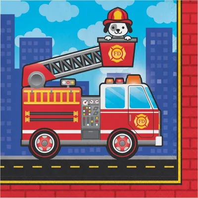 Produktbild von Servietten Feuerwehr Alarm 33 x 33 cm 2-lagig