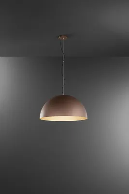 Immagine prodotto di Sospensione in Metallo 10S48562 Colore Marrone Metallizzato e Oro Opaco, Struttura in Acciaio, Lampada a Soffitto Design Moderno - Perenz