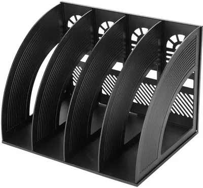 Obrázek produktu pro Držák na dokumenty Azomor® A4 se 4 přihrádkami pro optimální organizaci kanceláře a úsporu místa