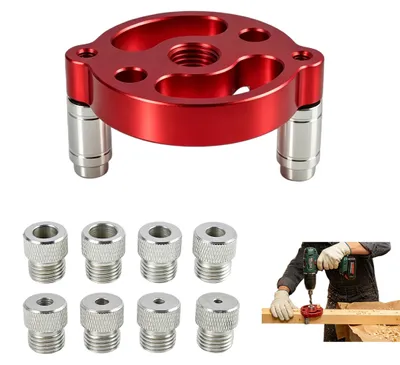 Image de Aide de précision pour le perçage du bois, avec mandrins de perçage de 3 à 10 mm
