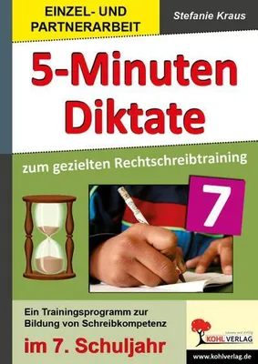 Obrázek produktu pro Fünf-Minuten-Diktate / 7. Schuljahr zum gezielten Rechtschreibtraining