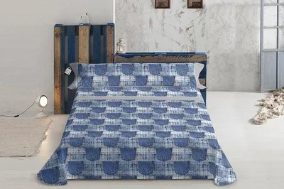 Produktbild von Bettwäsche-Set für moderne Schlafzimmer - Farbprächtiges Bettwäsche-Set - 180 x 205 cm großes Bettwäsche-Set aus gemusterten Baumwollstoffen