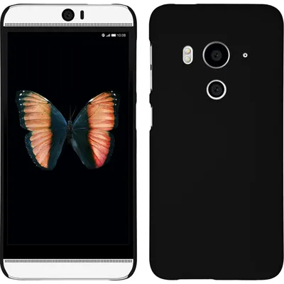 Produktbild von PhoneNatic Case kompatibel mit HTC Butterfly 3 - Hülle schwarz gummiert Hard-case Cover