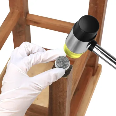 Produktbild von 100 Stück Filzgleiter Möbel Φ24 mm Grau - Filz Boden Schutz mit Schrauben für Stuhlmöbel