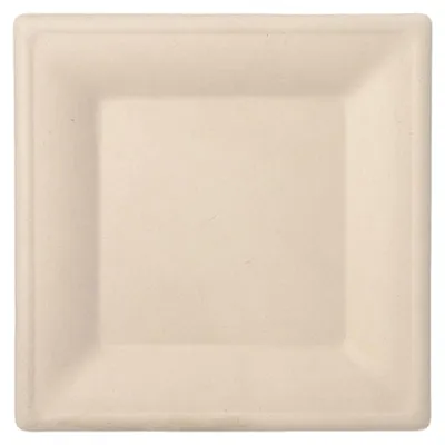 Produktbild von 50 Teller, Zuckerrohr "pure" eckig 26 cm x 26 cm natur