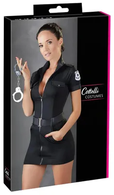 Obrázok produktu pre Cottelli - kostým policajtka - čierne šaty - XL