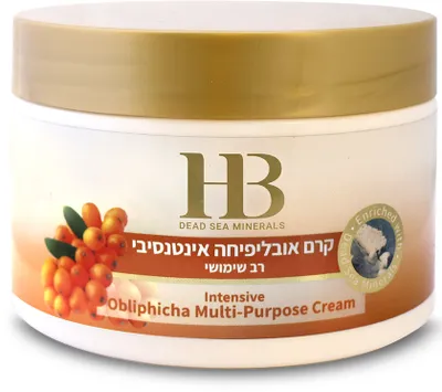 Produktbild von Health&Beauty Obliphicha Multi-Purpose Creme mit Sanddorn, Karottenöl, Aloe Vera & Totes Meer Mineralien – 350ml