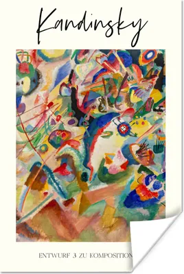 Produktbild von MuchoWow® Poster Malerei - Wassily Kandinsky - Alte Meister 80x120 cm - Papierdruck