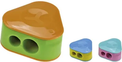 Immagine prodotto di Affilatoio doppio in plastica con contenitore Fun&Joy