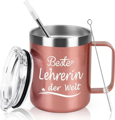 Immagine prodotto di Tazza per insegnante regalo d'addio Livole - Migliore insegnante del mondo Tazza termica in acciaio inox da 12 once