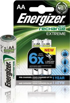 Produktbild von Energizer ERE2300B2, Wiederaufladbarer Akku, Nickel-Metallhydrid (NiMH), 1,2 V, 2 Stück(e), 2300 mAh