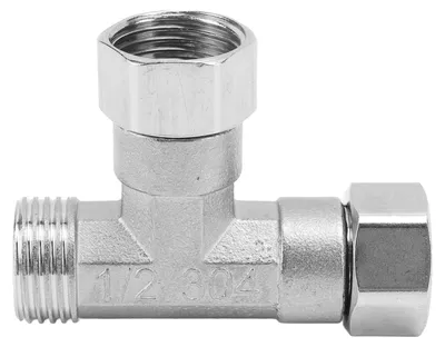T-Stück 304 Edelstahl G1/2 3-Wege Rohrverschraubung für Wasser und Luft