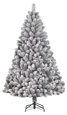 Obrázok produktu pre Black Box Trees Alderfen: Umelý vianočný stromček so snehom - Vianočný stromček, výška 210 cm, priemer 137 cm - Umelý stromček s 771 vetvičkami a stojanom - Jedľový stromček s efektom snehu