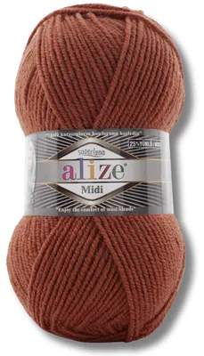 Zdjęcie produktu dla Alize 1x 100 g wełna Superlana Midi, jednolita, szydełkowanie, dzierganie (597)