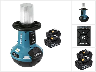 Image de Lampe LED sans fil Makita DML 810 T 18 / 36 V ( 2 x 18 V ) 5500 lm IP54 + 2 batteries 5,0 Ah - sans chargeur