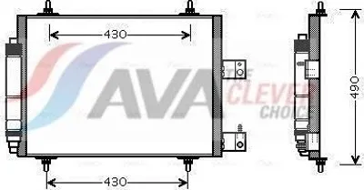 Produktbild von AVA COOLING SYSTEMS CNA5213D Kondensator Klimaanlage Klimakondensator passend für PEUGEOT 807 MPV +Trockner