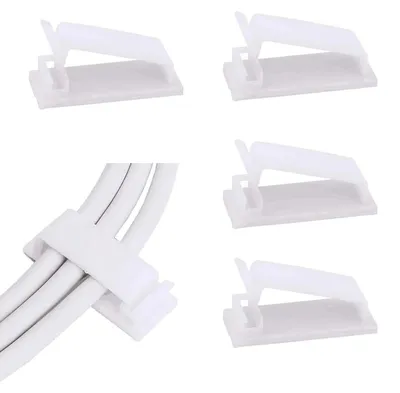 Produktbild von Kabelorganisator, Kabelclips, Kabelhalter, Kabelmanagement, USB-Kabel, Stromkabelclips, 2er-Pack Kabelorganisatoren (5 Stück, 3 Steckplätze)