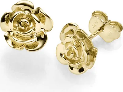 Ohrstecker-Rose-Blüte-9mm-aus-585-Gelbgold