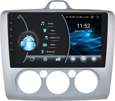 Zdjęcie produktu dla Radio samochodowe Bluetooth CarPlay Android Auto Ford Focus Mk2 Mk3 (2004–2011) – system nawigacyjny Android podwójny DIN – 4 GB pamięci RAM 64 GB pamięci