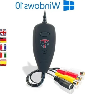 Obrázok produktu pre Analógovo-digitálny VHS konvertor pre Windows 11 –  softvér – USB 2.0 audio a video grabber – 2024 – Konvertuje VHS na digitálny formát